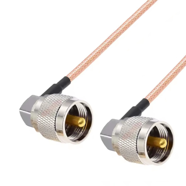 Pigtail  UHF wtyk / UHF wtyk KĄTOWE RG316 2m