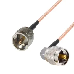 Pigtail UHF wtyk PROST/ UHF wtyk KĄT RG316 30cm