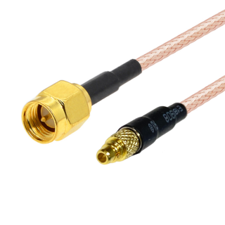 Pigtail MMCX wtyk  - SMA wtyk PROSTE RG316 2m 