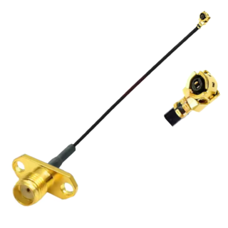 Pigtail uFL - SMA gniazdo FLANSZA 2H RF1.37 5cm