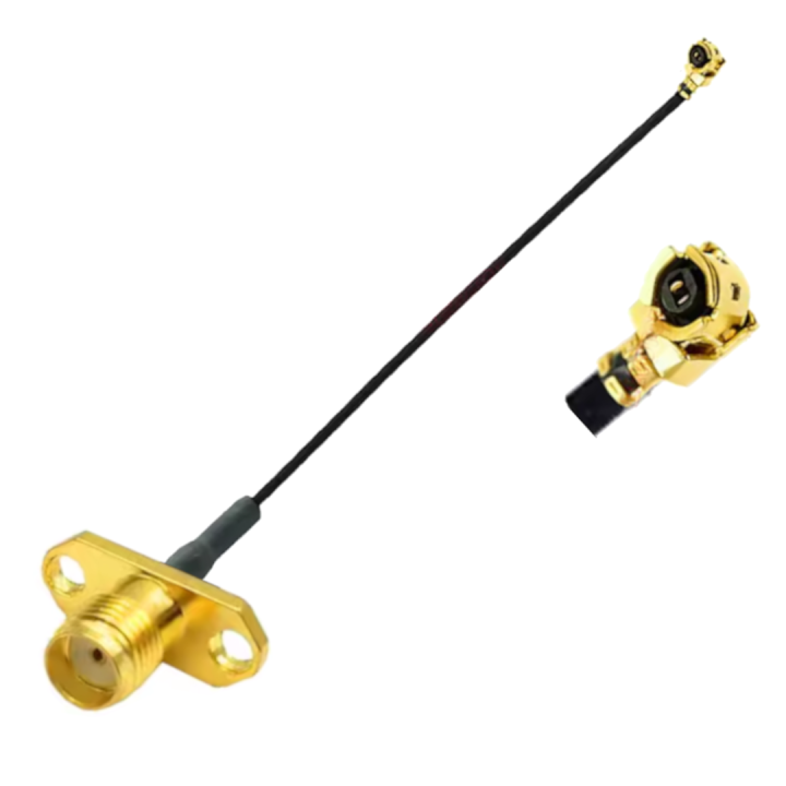 Pigtail uFL - SMA gniazdo FLANSZA 2H RF1.37 10cm