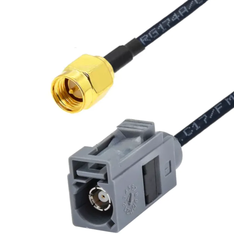 Pigtail FAKRA G gniazdo / SMA wtyk RG174 20cm 