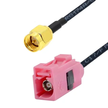 Pigtail FAKRA H gniazdo / SMA wtyk RG174 20cm 