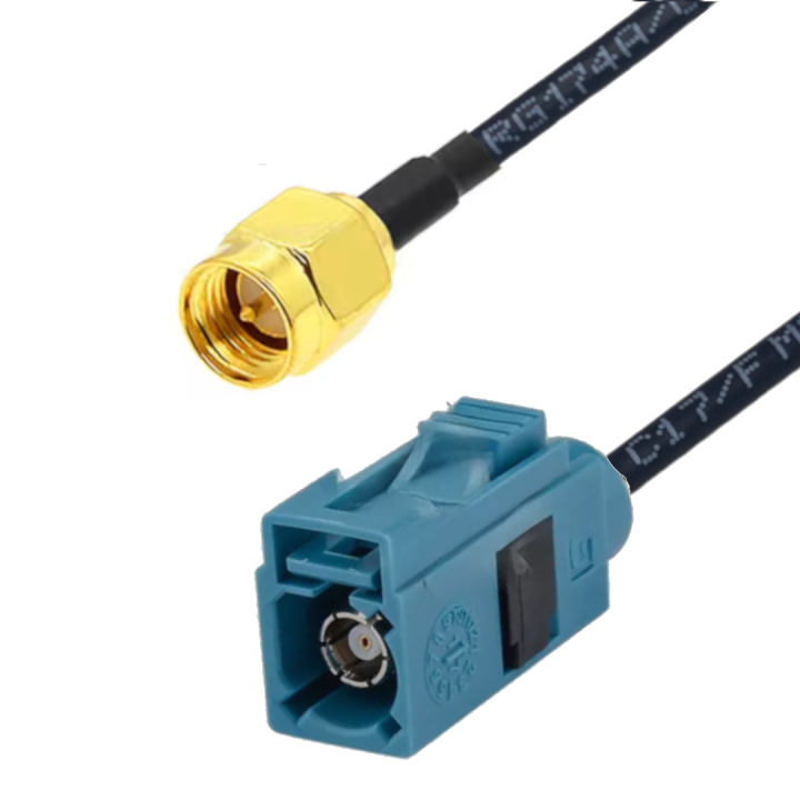 Pigtail FAKRA Z gniazdo / SMA wtyk RG174 1m 