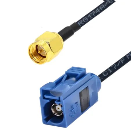 Pigtail FAKRA C gniazdo / SMA wtyk RG174 1m 
