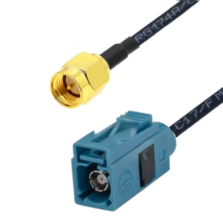 Pigtail FAKRA Z gniazdo / SMA wtyk RG174 4m