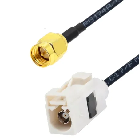 Pigtail FAKRA B gniazdo / SMA wtyk RG174 1m