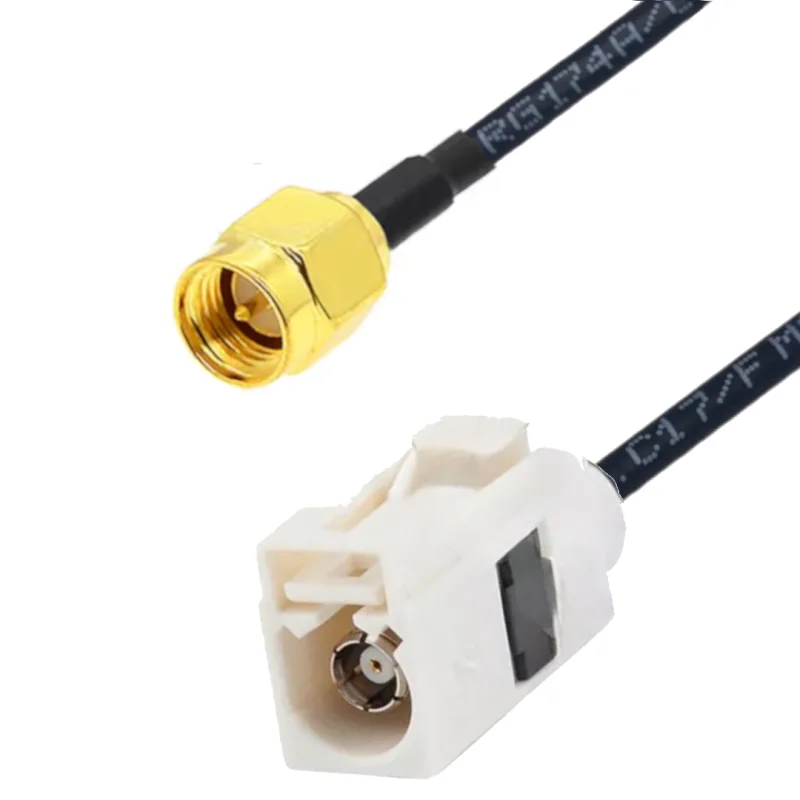 Pigtail FAKRA B gniazdo / SMA wtyk RG174 50cm 