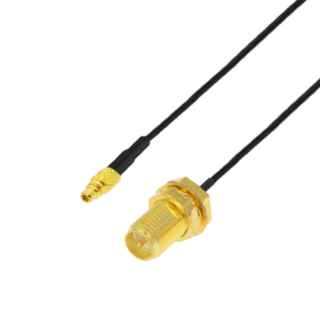 Pigtail MMCX wtyk - SMA-RP gniazdo RF1.37 10cm