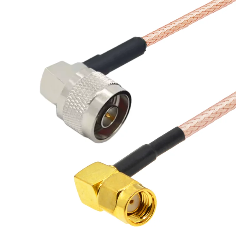 Pigtail N wtyk / SMA-RP wtyk KĄTOWE RG316 20cm