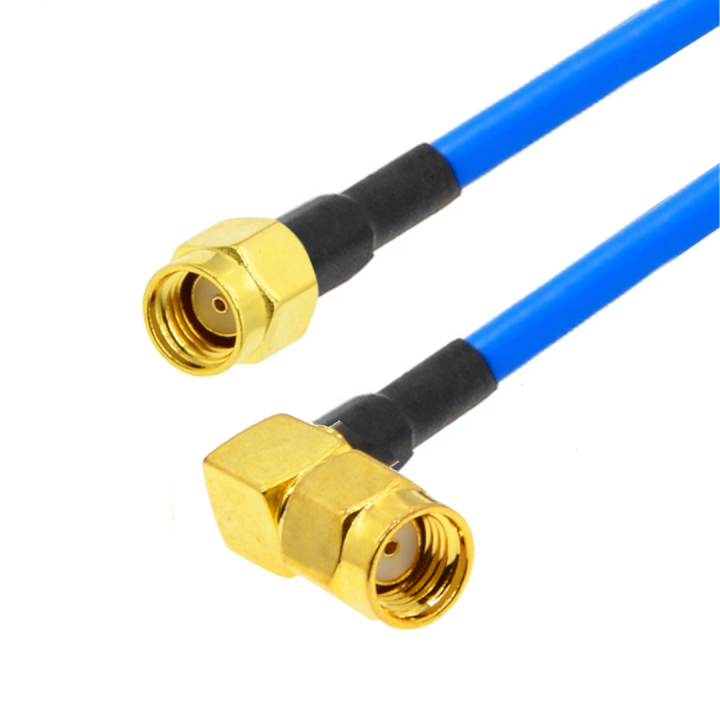 Pigtail SMA-RP wt / SMA RP-wt RG402 SemiFlex 1m