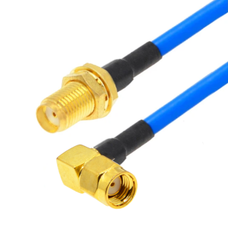 Pigtail SMA-gn / SMA RP-wt RG402 SemiFlex 1m