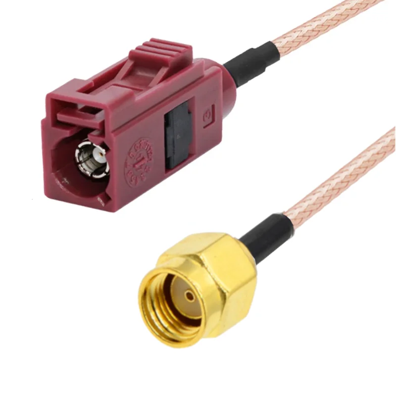 Pigtail FAKRA D gniazdo / SMA rp wtyk RG316 5m 