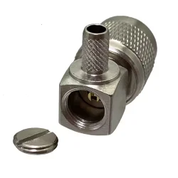 Złącze wtyk TNC KĄTOWY na kabel H155 zaciskane