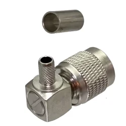 Złącze wtyk TNC KĄTOWY na kabel H155 zaciskane