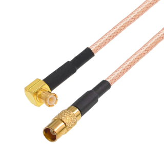 Pigtail MCX wtyk KĄTOWY- MCX gniazdo RG316 3m