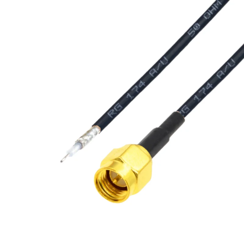 Pigtail SMA wtyk / do lutowania RG174 1,2m