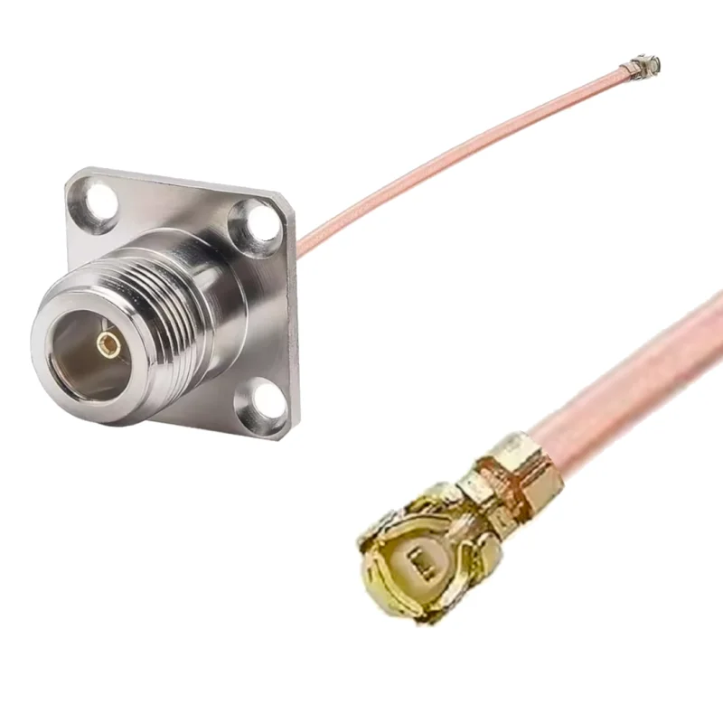 Pigtail UFL wtyk/ N gniazdo FLANSZA 4 RG178 30cm