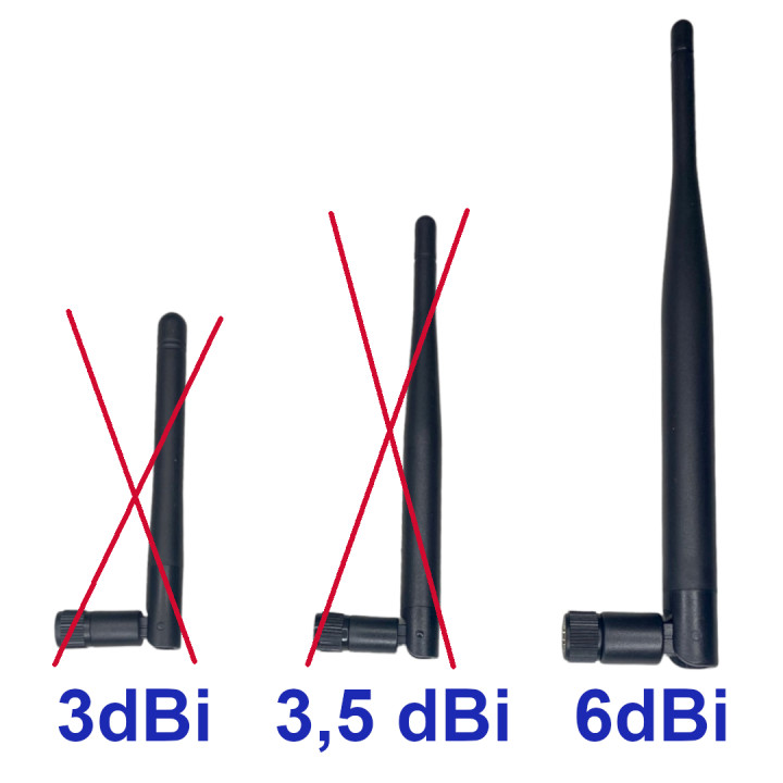 Antena WiFi 2.4GHz 6dBi  DOOKÓLNA SMA-RP BIAŁA