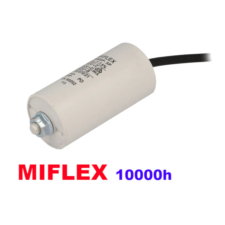 Kondensator silnikowy MIFLEX 10uF 450Vac POLSKI v4