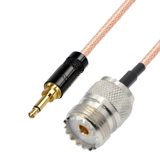 Pigtail JACK 3.5 wtyk / UHF gniazdo RG316 20cm