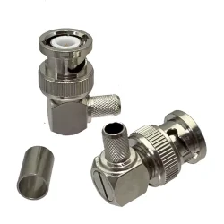 Złącze BNC wtyk KĄTOWY na kabel H155 zaciskane