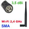 WiFi Antenna 2.4GHz 3.5dBi OMNIDIRECTIONAL SMA Plug