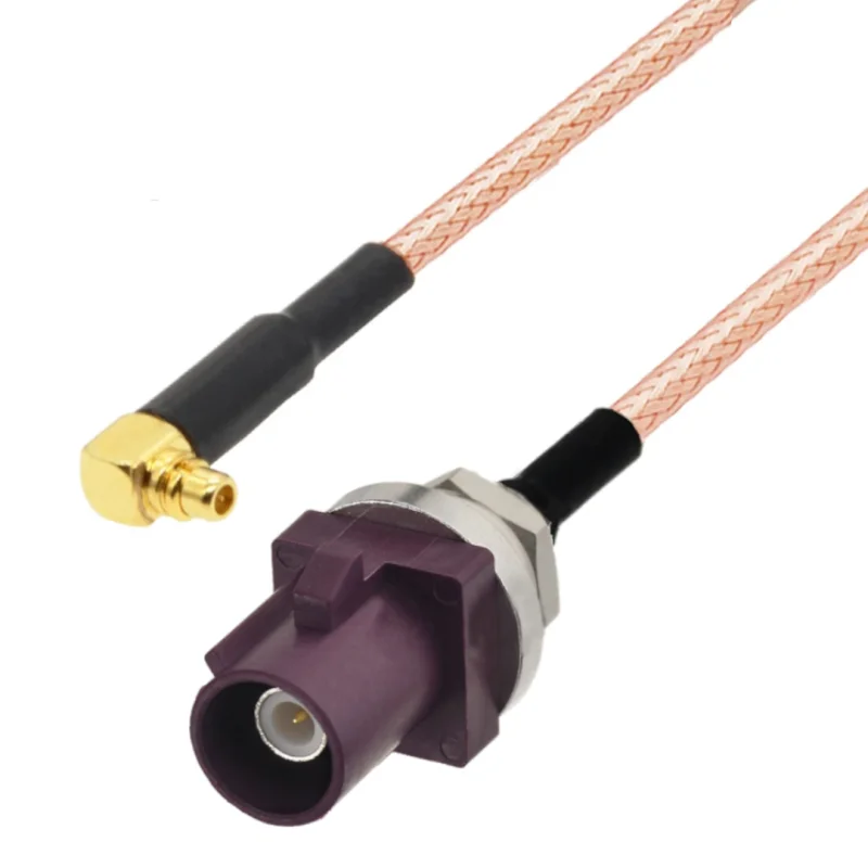 Pigtail FAKRA wtyk CODE D BH -MMCX wtyk RA 10cm