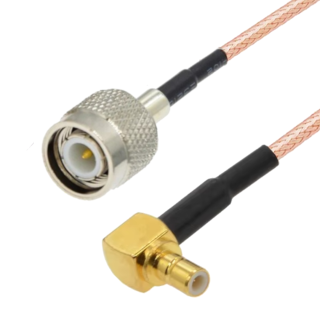 Pigtail SMB wtyk KĄTOWY / TNC wtyk RG316 1m