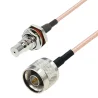 Pigtail QMA gniazdo BH / N wtyk RG316 1m