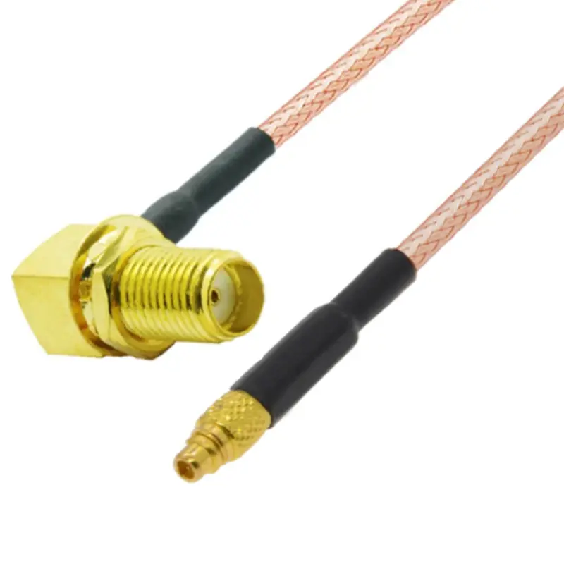 Pigtail MMCX wtyk - SMA gniazdo RA RG316 10cm