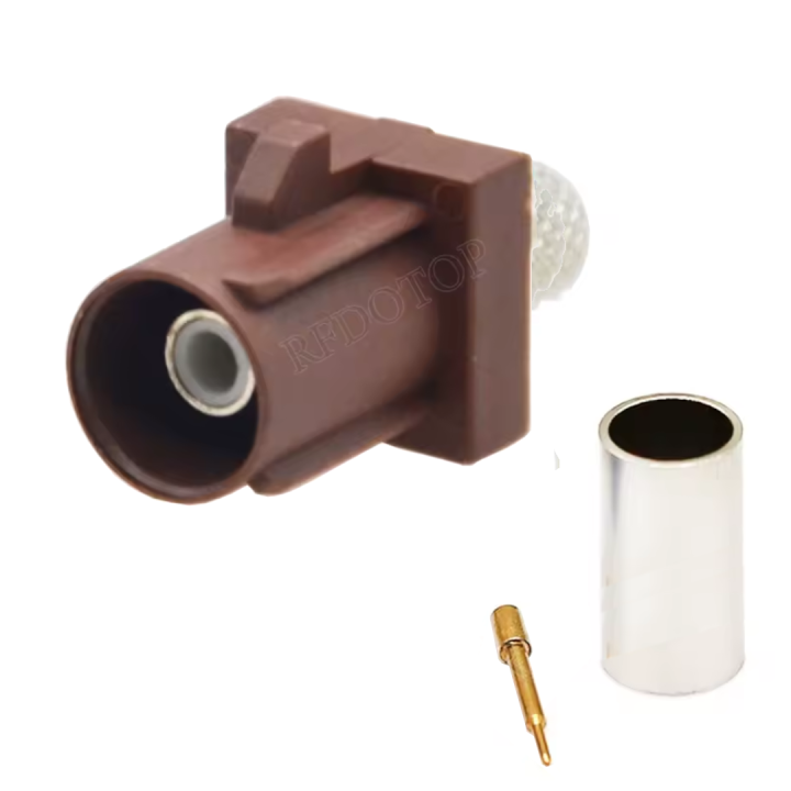 FAKRA wtyk na kabel RG58 CODE-F krótki prosty 