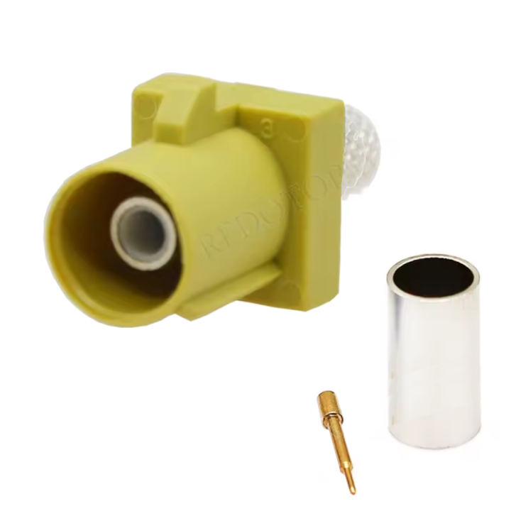 FAKRA wtyk na kabel RG58 CODE-K krótki prosty 