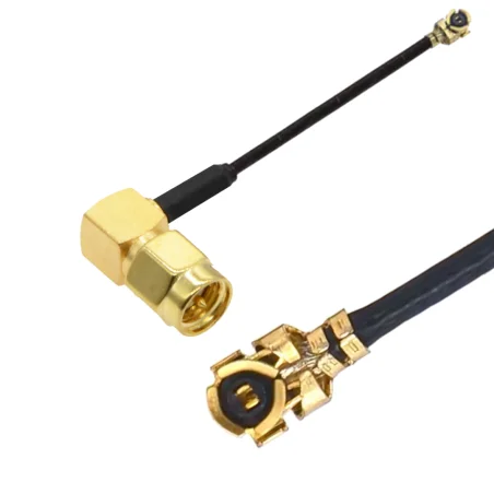 Pigtail uFL wtyk żeński SMA wtyk KĄTOWY 1.13 15cm