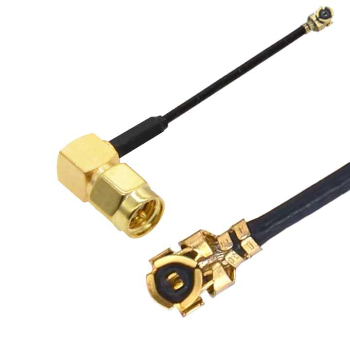 Pigtail uFL wtyk żeński SMA wtyk KĄTOWY 1.13 20cm