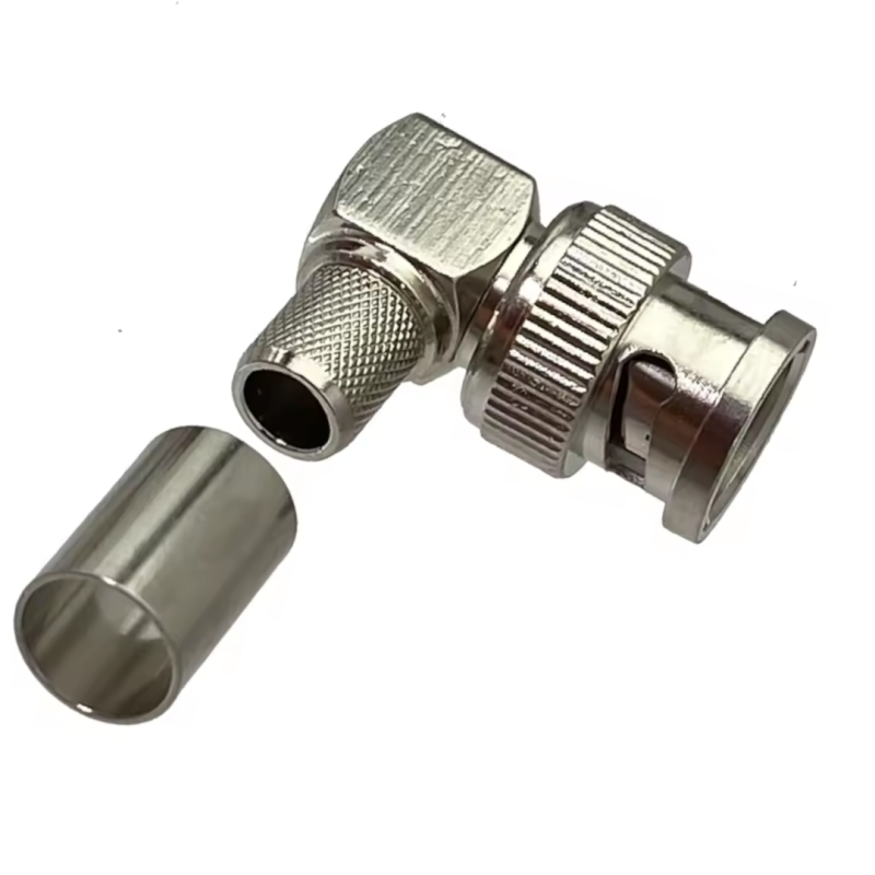 Złącze wtyk BNC na kabel KĄTOWY LMR300, RF7 