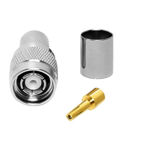 TNC-RP plug connector for LMR300 cable, crimped
