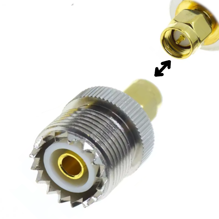SMA plug/UHF socket adapter