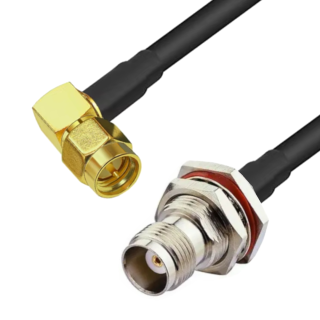 Kabel SMA wtyk RA / TNC gniazdo BH RG223U 50cm