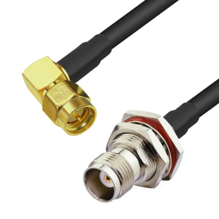 Kabel SMA wtyk RA / TNC gniazdo BH RG223U 50cm