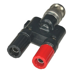 Adapter POMIAROWY BNC wtyk / 2*gniazdo BANAN 