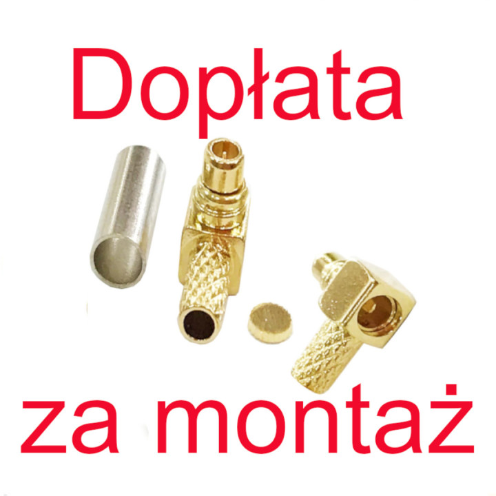 Montaż złącza MMCX- wtyk KĄTOWY  RG174/178/316/IPX