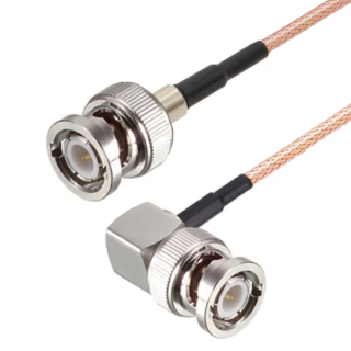 Pigtail BNC angle plug-BNC straight plug RG316 5m