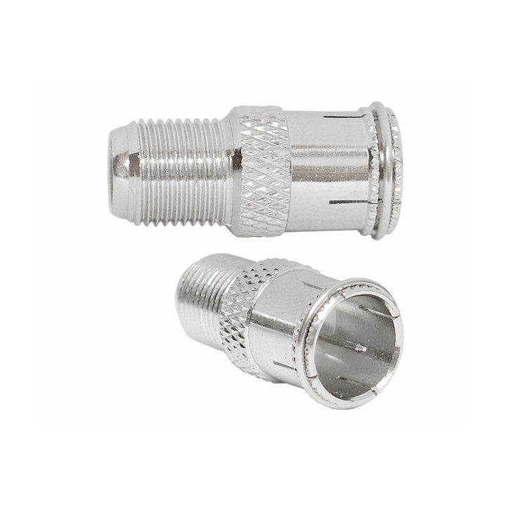RF connector Adapter F plug QUICK CONNECTOR / F socket STRAIGHT