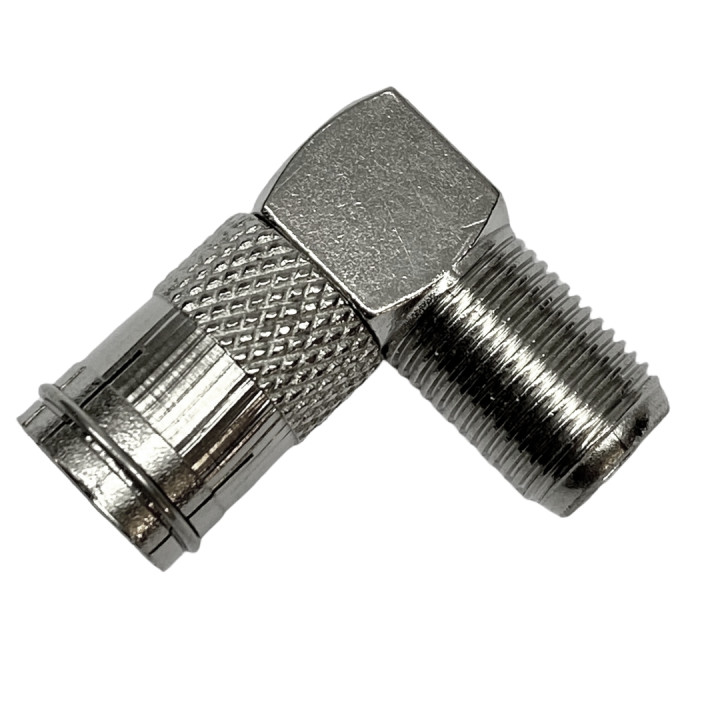 Adapter F wtyk SZYBKOZŁĄCZKA / F gniazdo P KĄTOWA