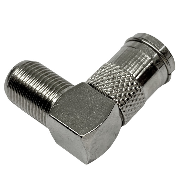 Adapter F wtyk SZYBKOZŁĄCZKA / F gniazdo P KĄTOWA