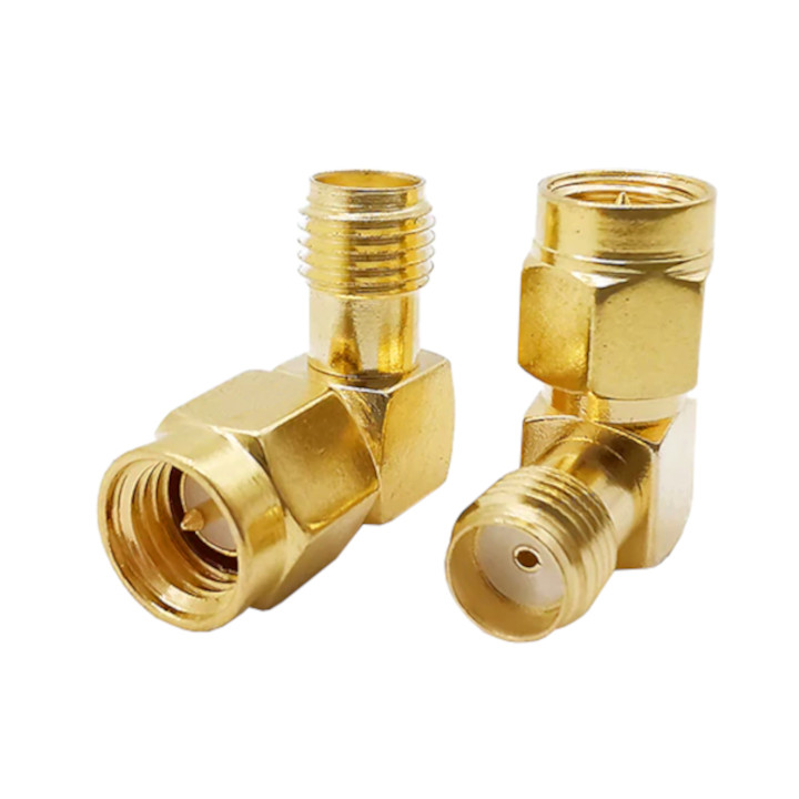 ADAPTER SMA GNIAZDO / SMA WTYK ŁĄCZNIK KĄTOWY