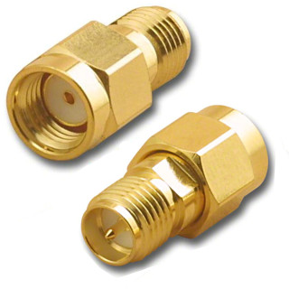 SMA-RP socket/SMA-RP plug adapter