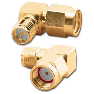 Adapter SMA-RP socket / SMA-RP plug ANGLED
