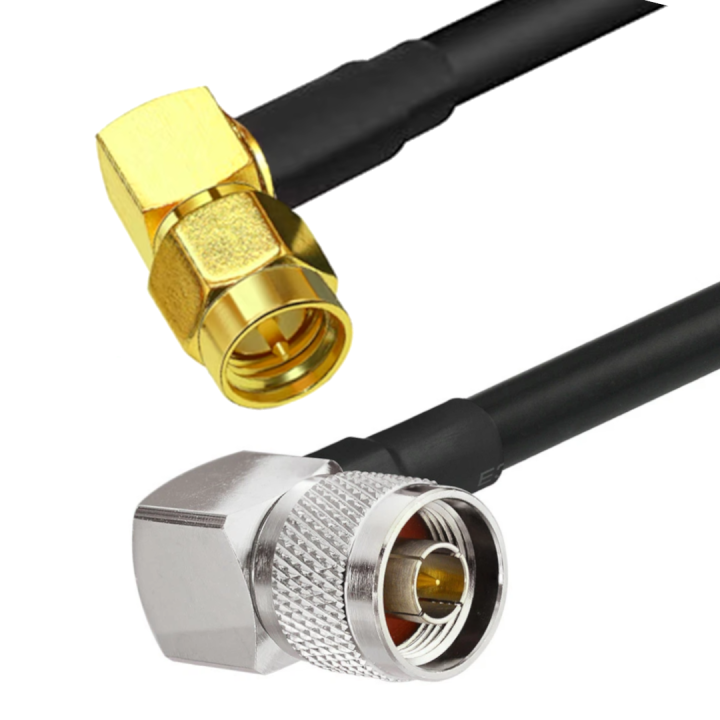 Kabel antenowy N wtyk RA / SMA wtyk RA LMR300 50cm